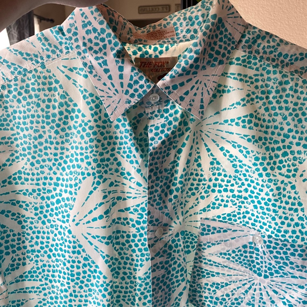 Fox Collection Vintage Short Sleeve Button Up